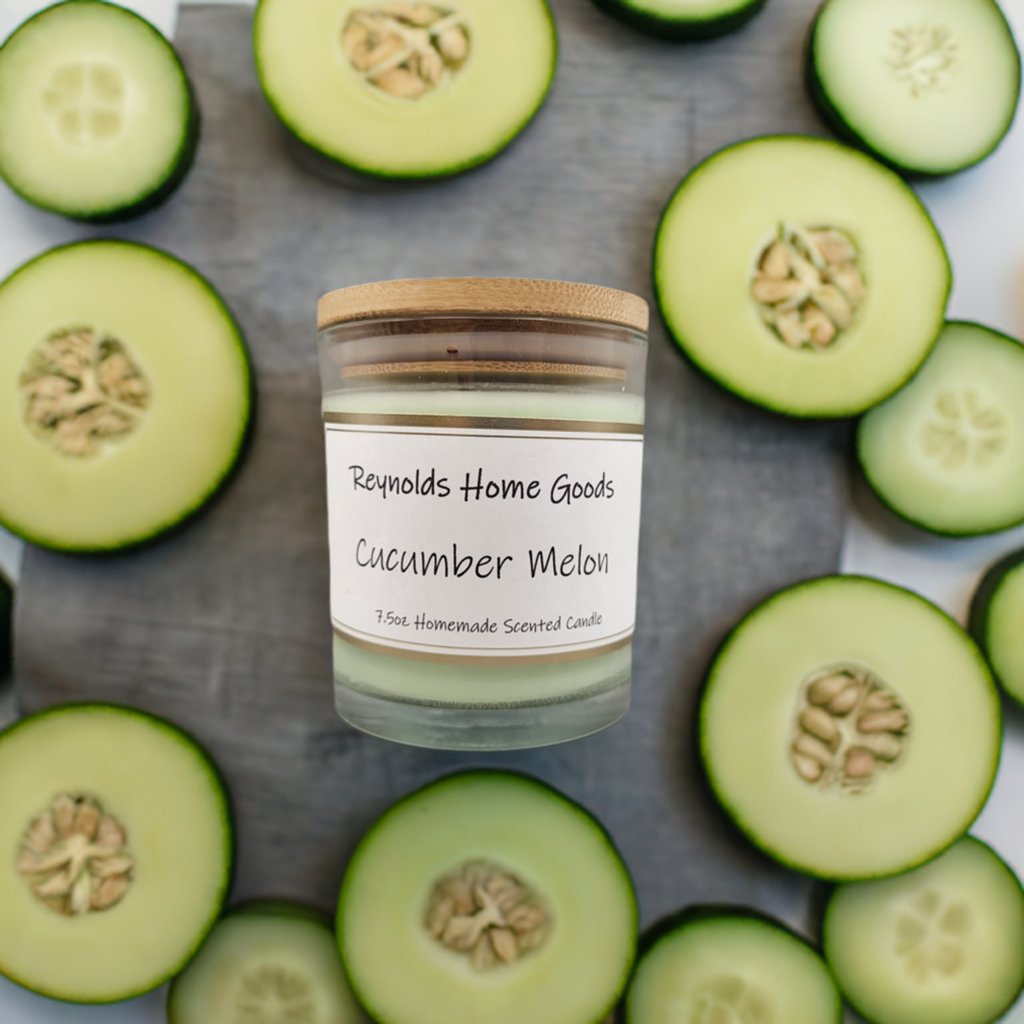 Cucumber Melon 7.5oz Soy Wax Candle - Reynolds Home GoodsHomemade Soy Wax CandleReynolds Home Goods