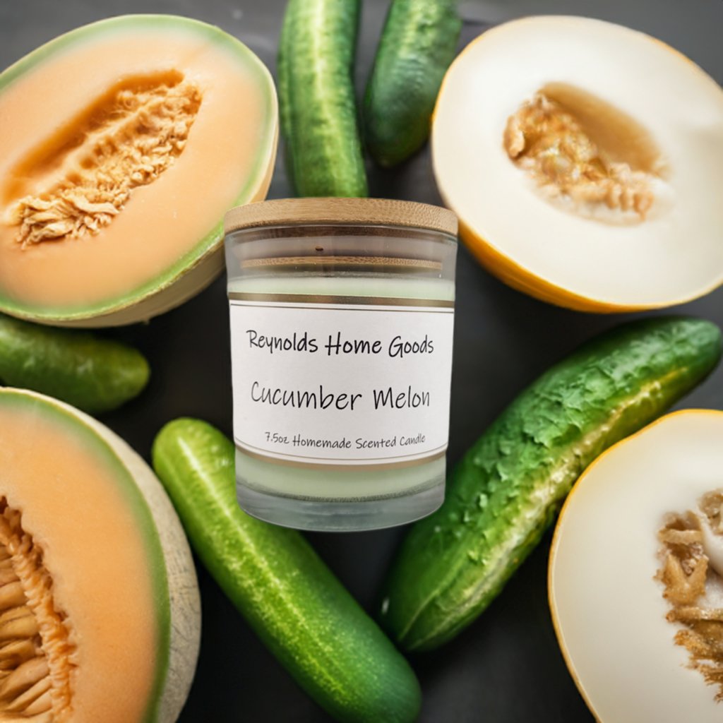 Cucumber Melon 7.5oz Soy Wax Candle - Reynolds Home GoodsHomemade Soy Wax CandleReynolds Home Goods