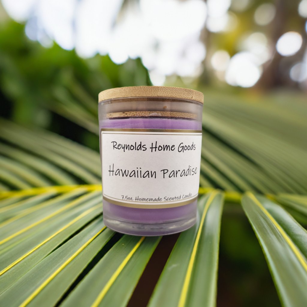 Hawaiian Paradise 7.5oz Soy Wax Candle - Reynolds Home GoodsHomemade Soy Wax CandleReynolds Home Goods