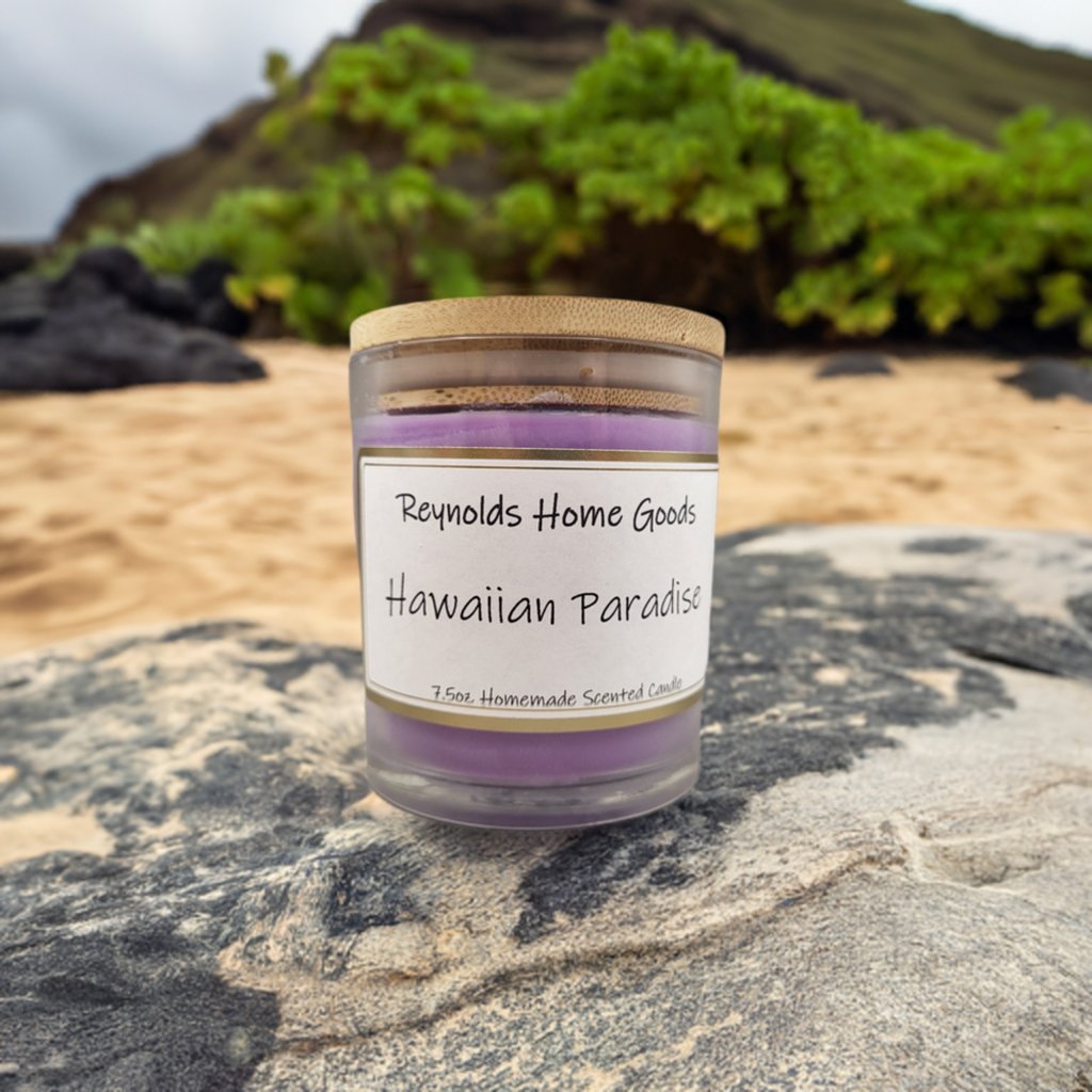 Hawaiian Paradise 7.5oz Soy Wax Candle - Reynolds Home GoodsHomemade Soy Wax CandleReynolds Home Goods