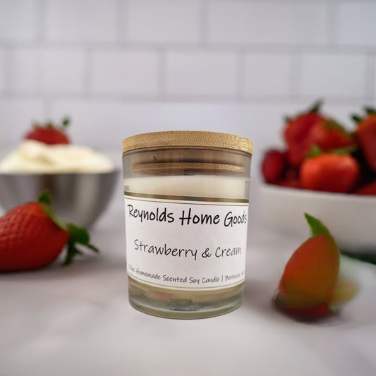 Strawberry & Cream 7.5oz Soy Wax Candle - Reynolds Home GoodsHomemade Soy Wax CandleReynolds Home Goods